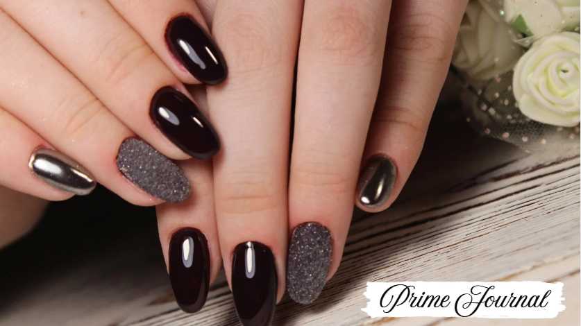 Brown nails design