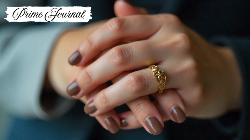 Brown nails design