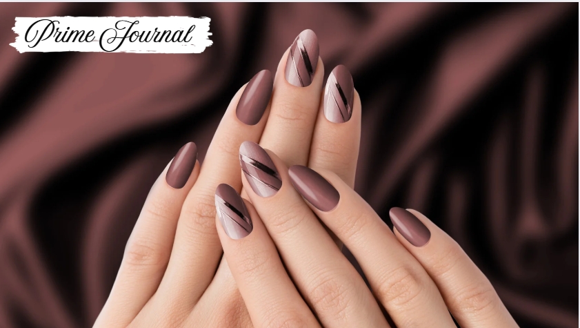 Brown nails design