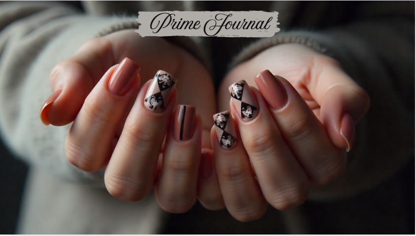 Brown nails design