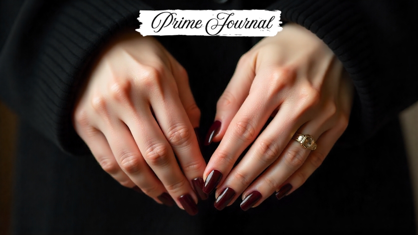 Brown nails design