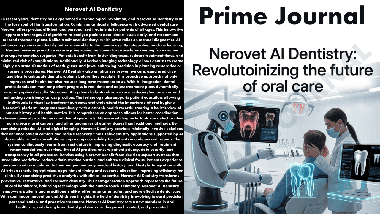 Nerovet AI Dentistry: Revolutionizing the Future of Oral Care