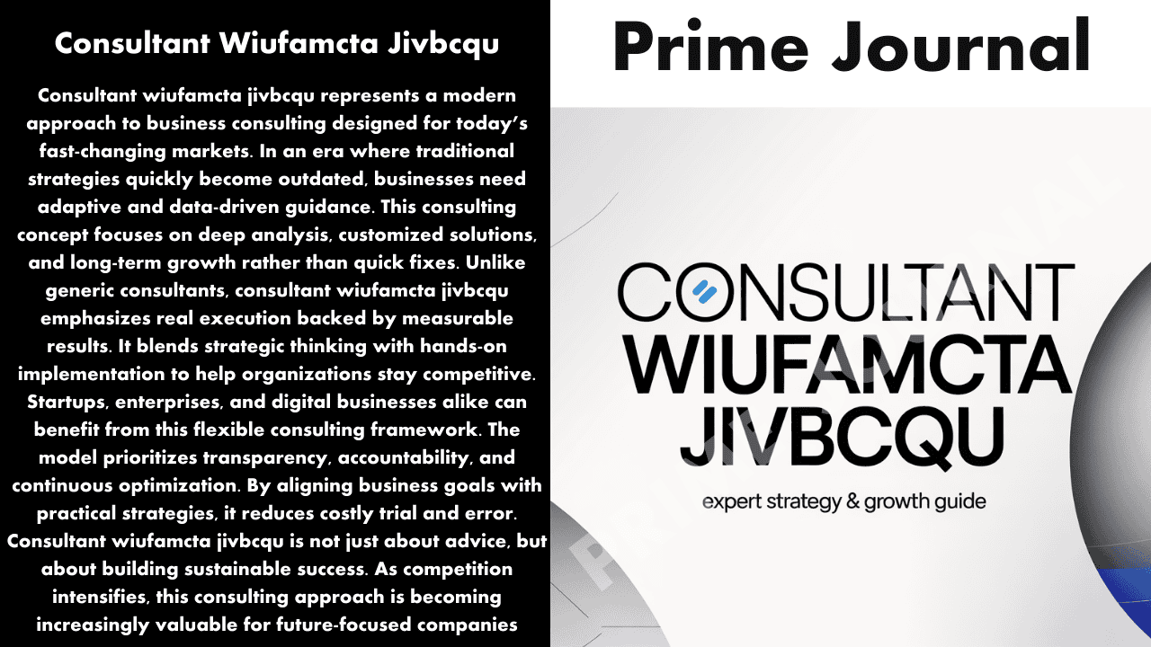Consultant Wiufamcta Jivbcqu