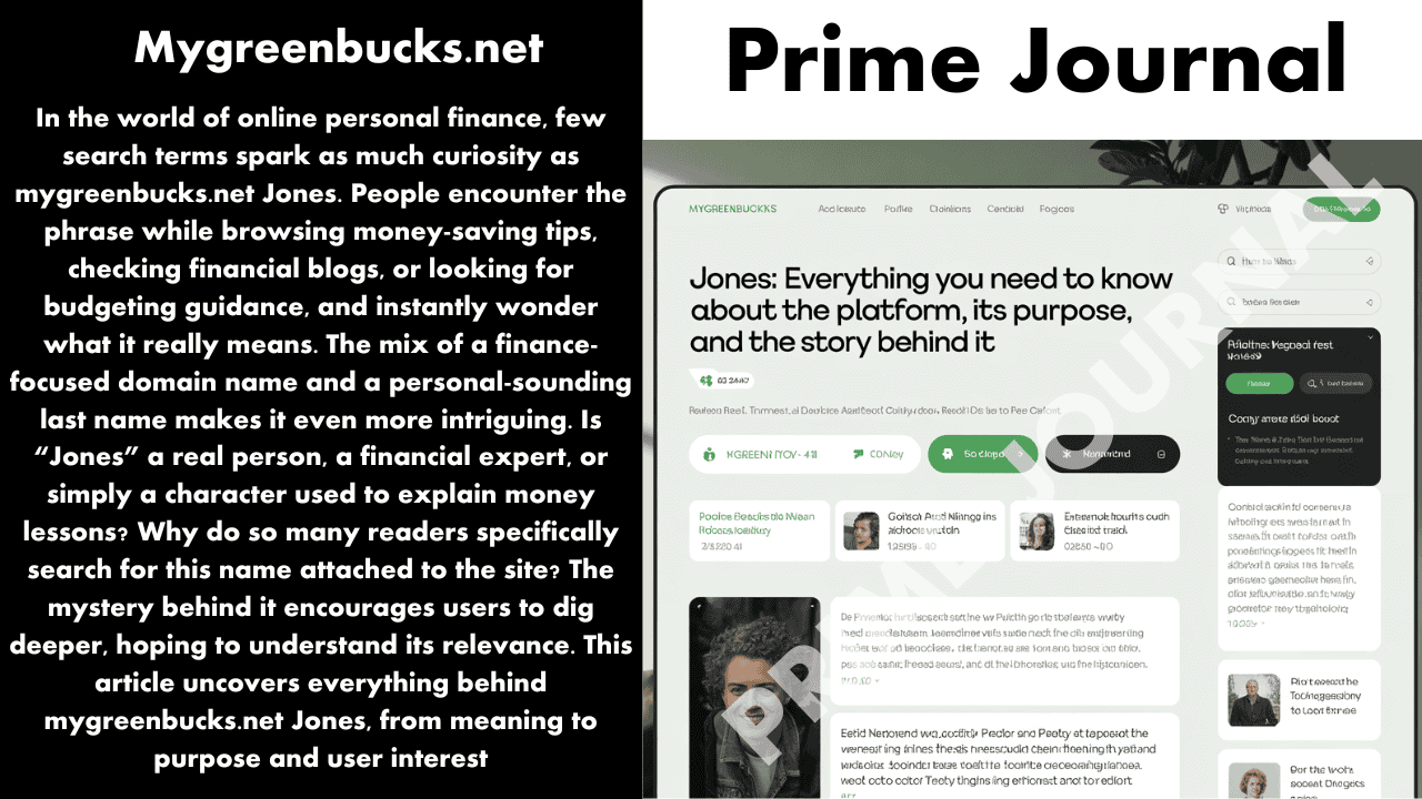 Mygreenbucks.net Jones