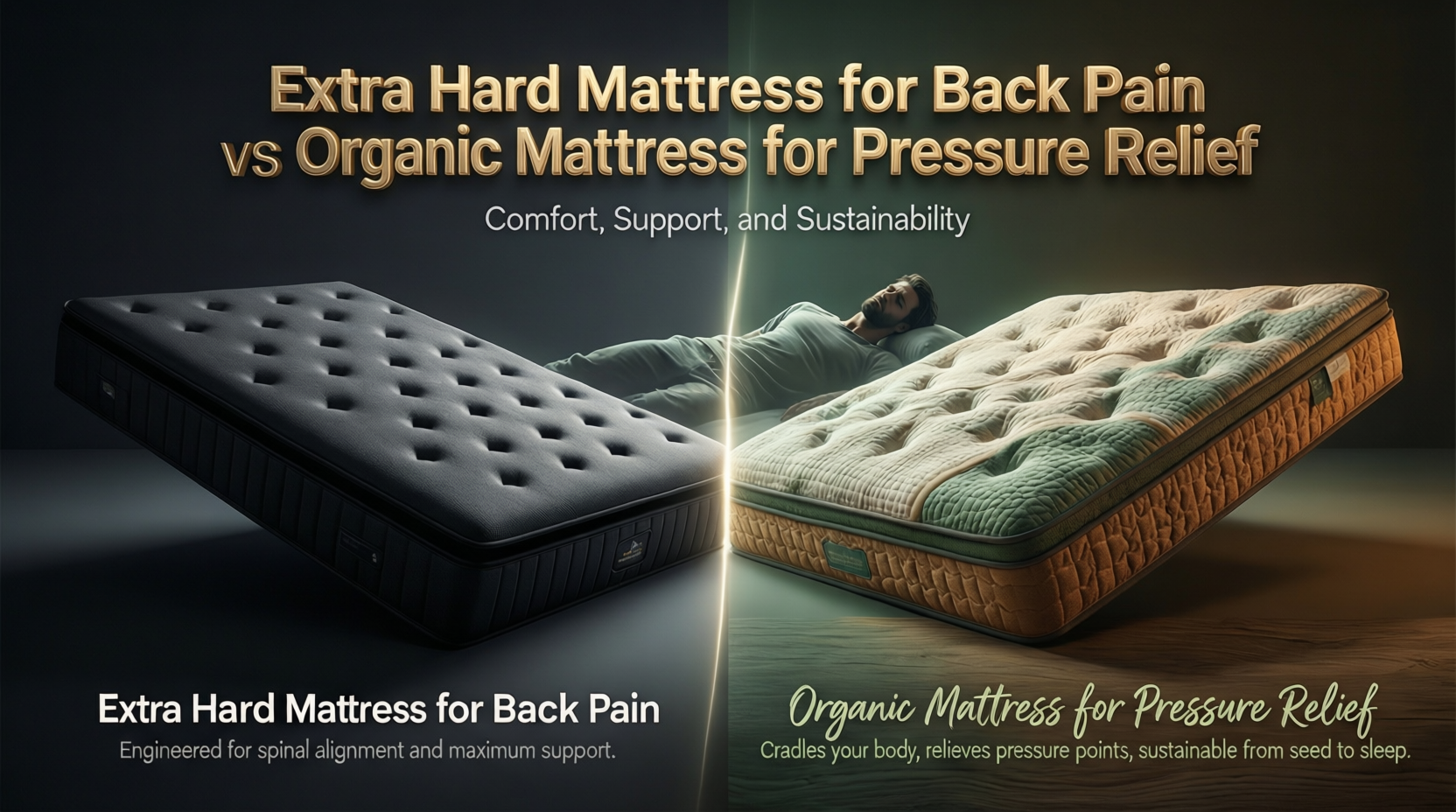 Extra Hard Mattress for Back Pain vs Organic Mattress for Pressure Relief: Comfort, Support, and Sustainability