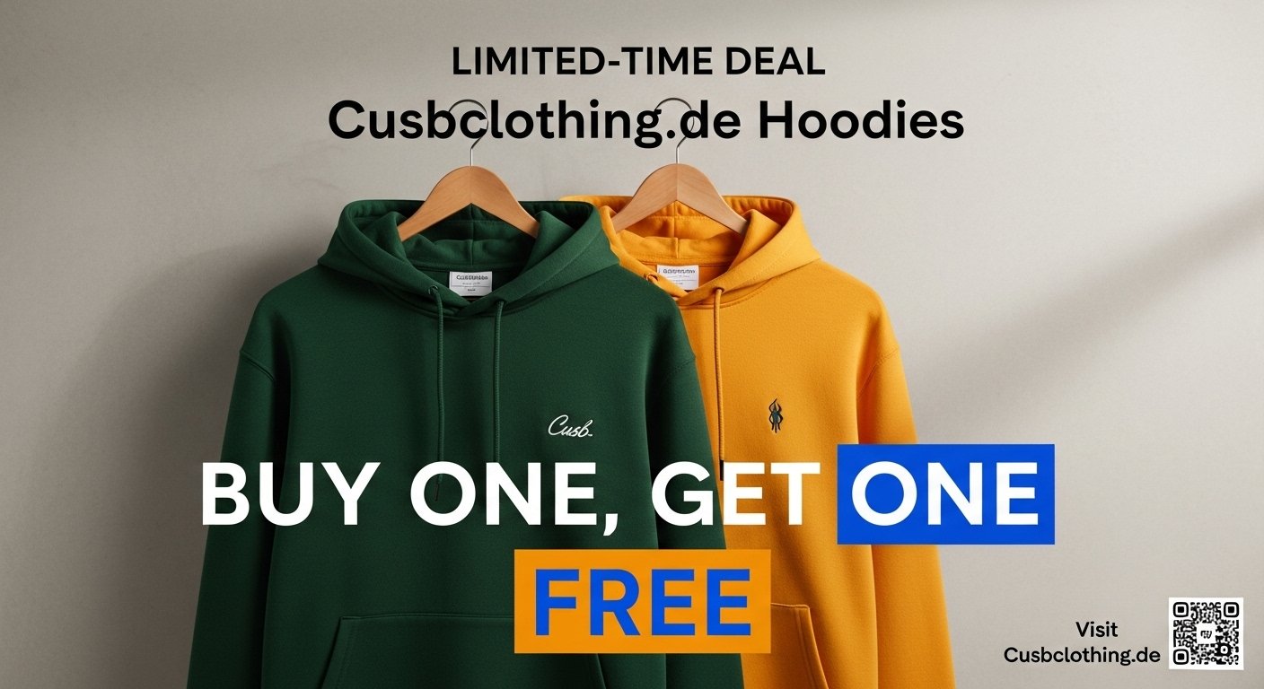 Limited-Time Deal on Cusbclothing.de Hoodies: Buy One, Get One Free