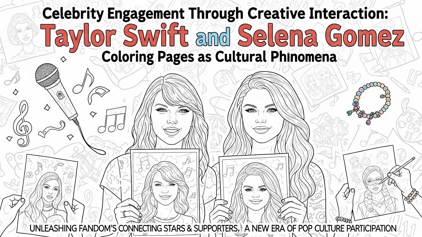 Celebrity Engagement Through Creative Interaction: Taylor Swift and Selena Gomez Coloring Pages as Cultural Phenomena