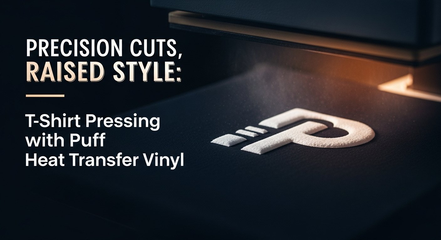 Precision Cuts, Raised Style: T-Shirt Pressing with Puff Heat Transfer Vinyl