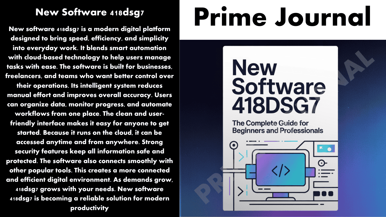New Software 418dsg7 – The Complete Guide for Beginners and Professionals