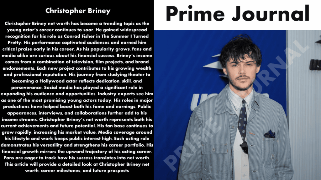 Christopher Briney Net Worth
