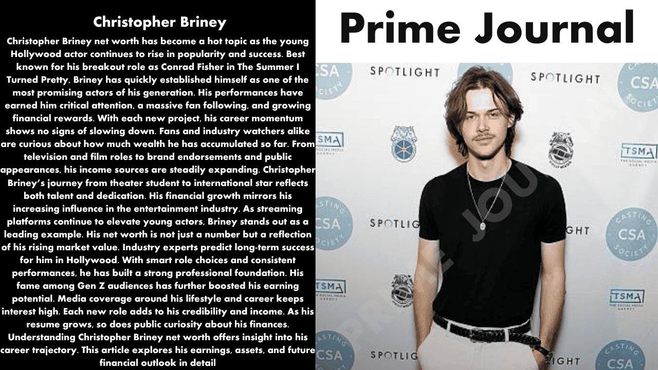 Christopher Briney Net Worth