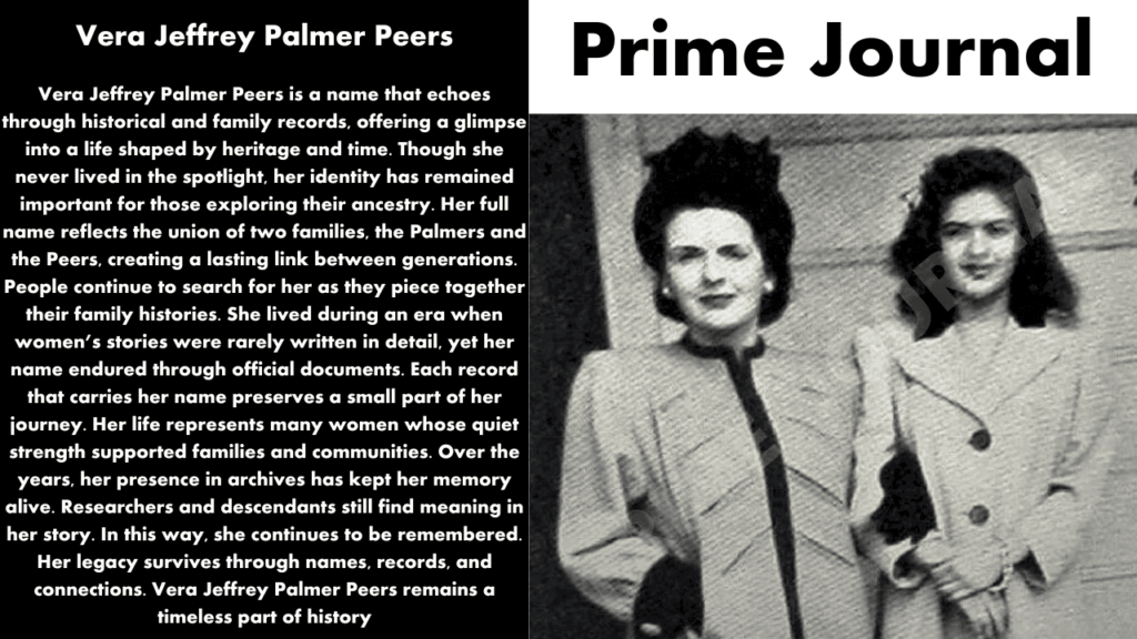 Vera Jeffrey Palmer Peers