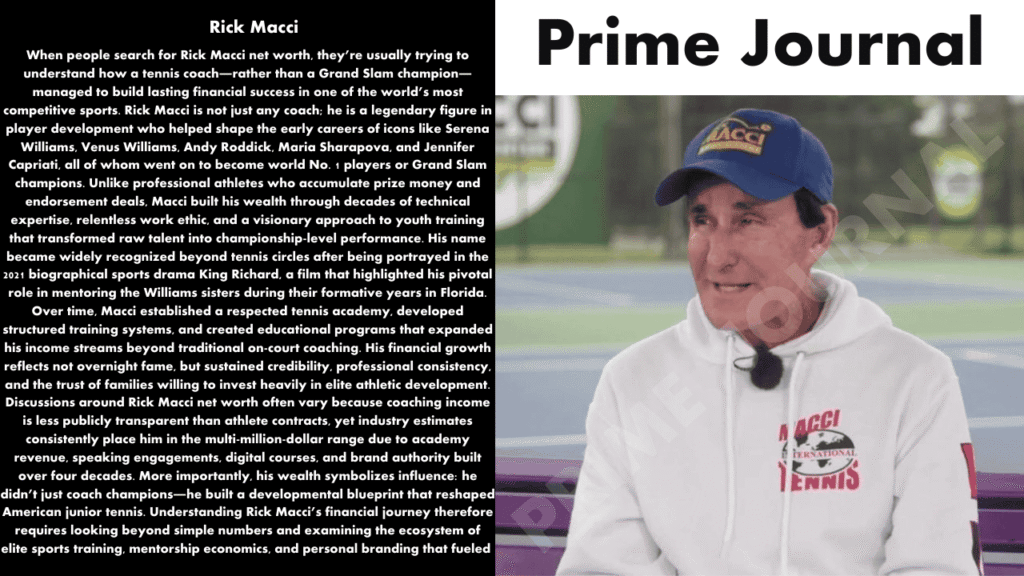 Rick Macci Net Worth