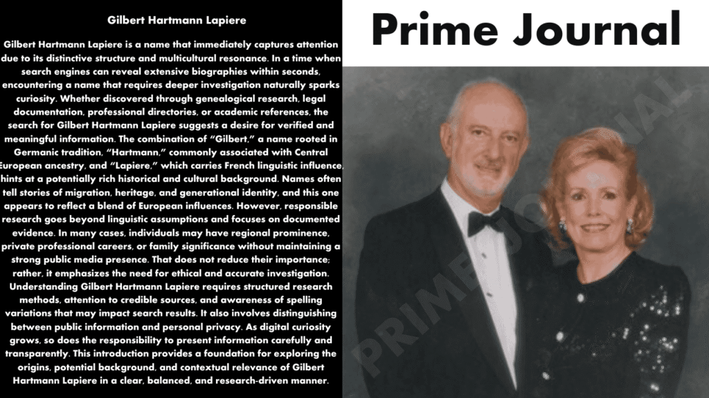 Gilbert Hartmann Lapiere