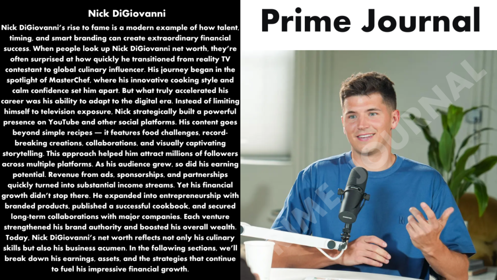 Nick DiGiovanni Net Worth