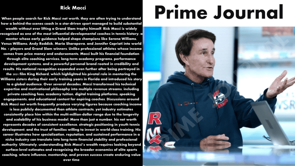 Rick Macci Net Worth