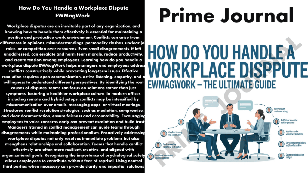 How Do You Handle a Workplace Dispute EWMagWork
