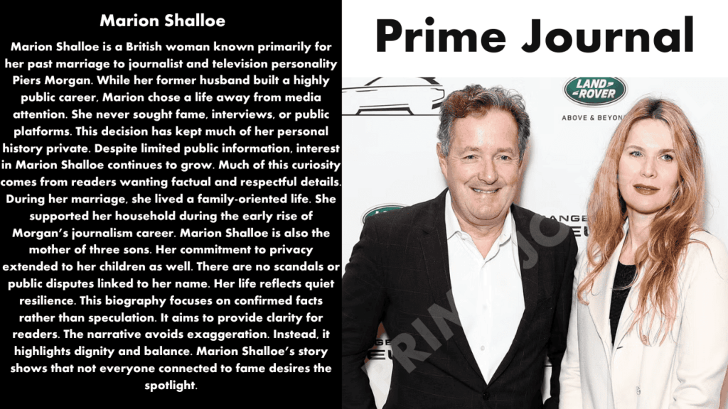 Marion Shalloe and Piers Morgan event
