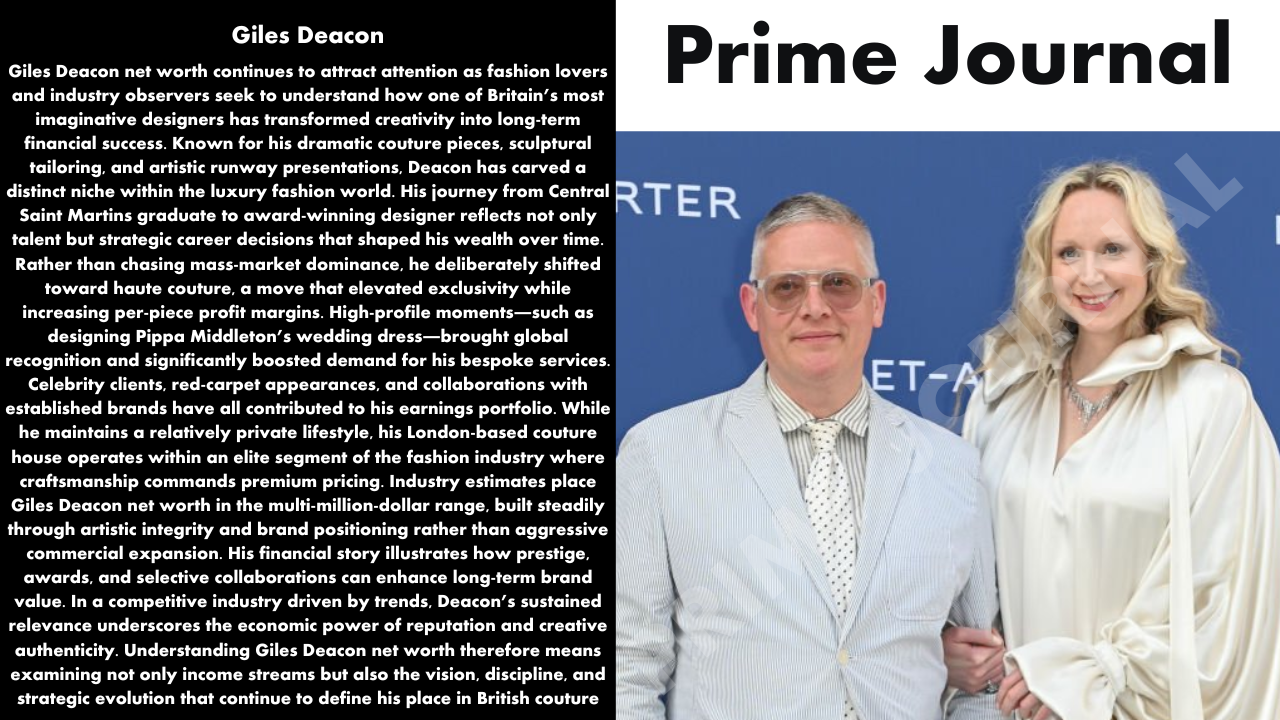 Giles Deacon Net Worth