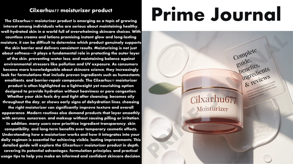 Cilxarhu677 Moisturizer Product