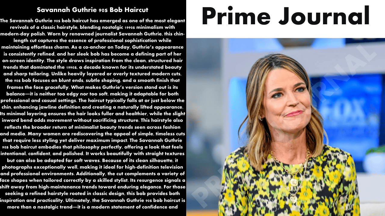 Savannah Guthrie 90s Bob Haircut