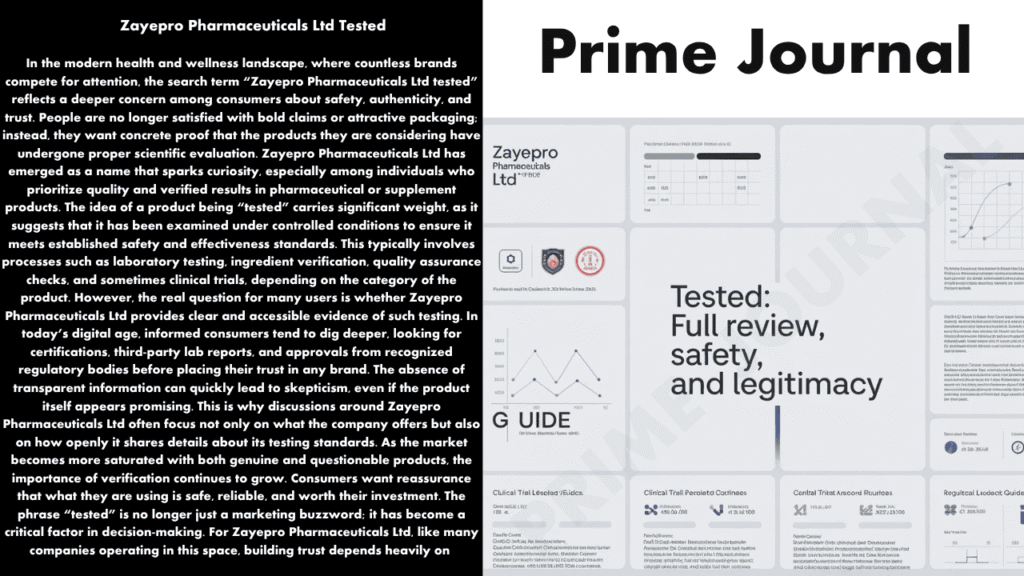 Zayepro Pharmaceuticals Ltd Tested