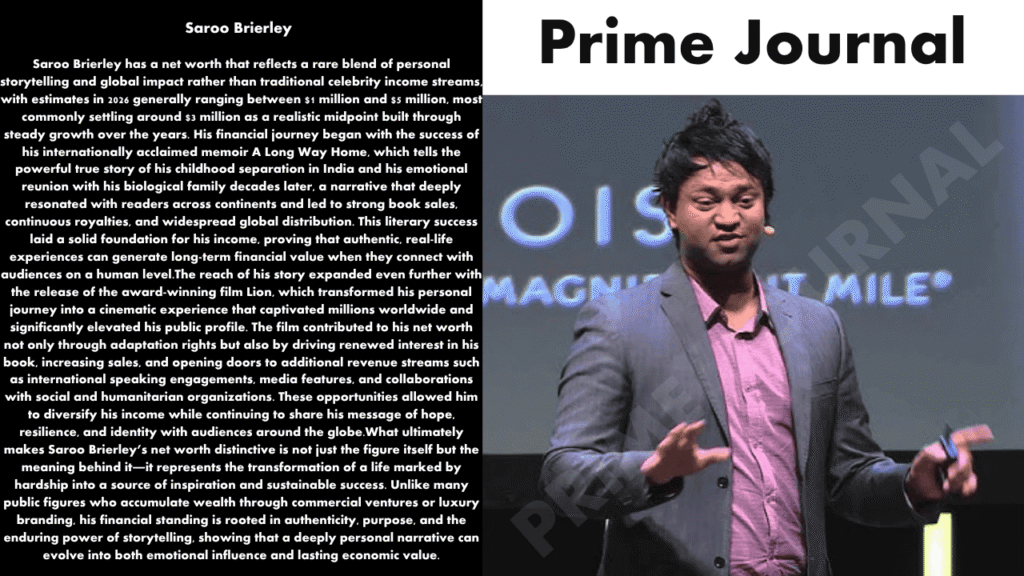 Saroo Brierley Net Worth
