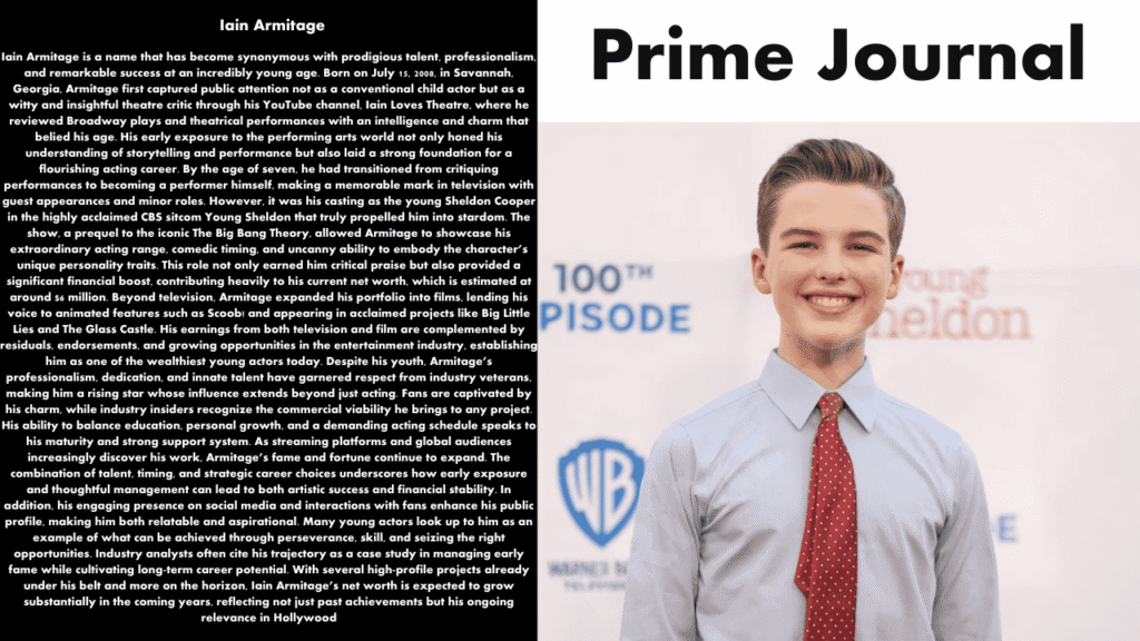 Iain Armitage Net Worth