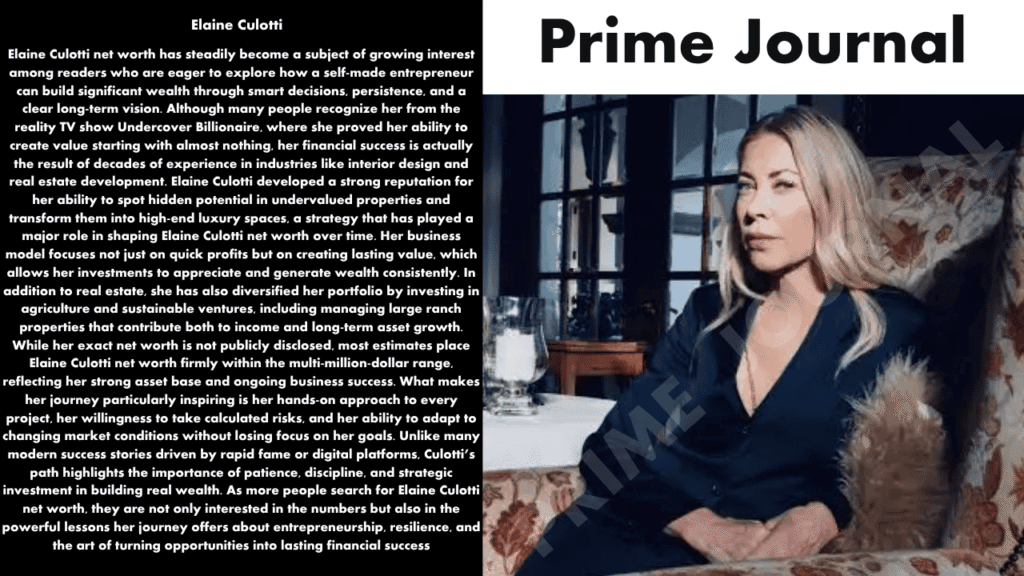 Elaine Culotti Net Worth