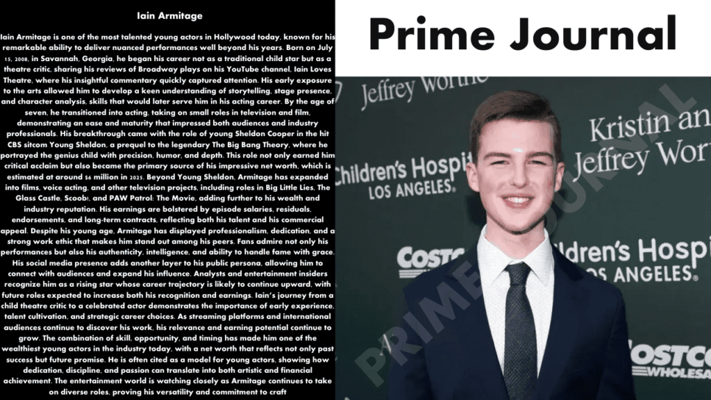 Iain Armitage Net Worth