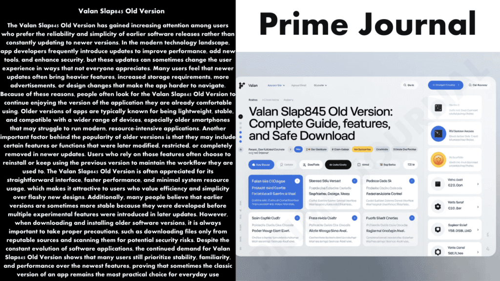 Valan Slap845 Old Version