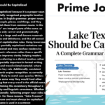 Lake Texoma Should Be Capitalized