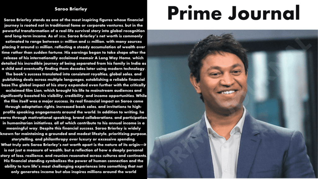 Saroo Brierley Net Worth