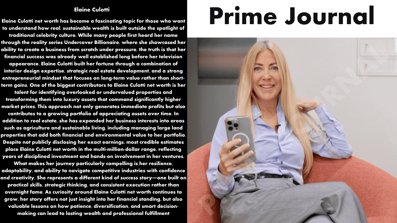 Elaine Culotti Net Worth