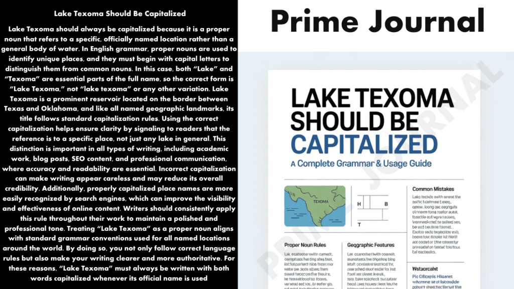 Lake Texoma Should Be Capitalized