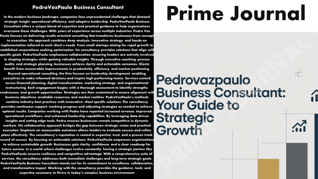 PedroVazPaulo Business Consultant