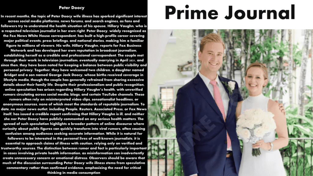 Peter Doocy Wife Illness