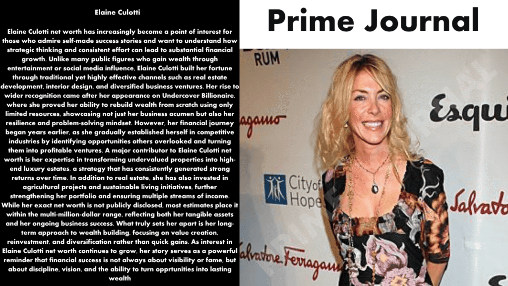 Elaine Culotti Net Worth