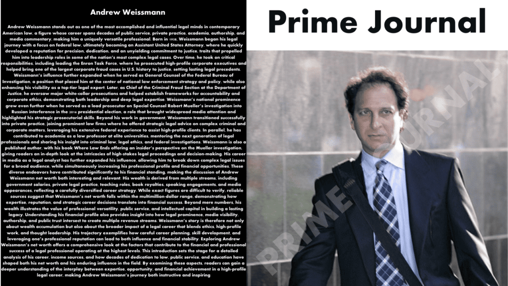 Andrew Weissmann Net Worth