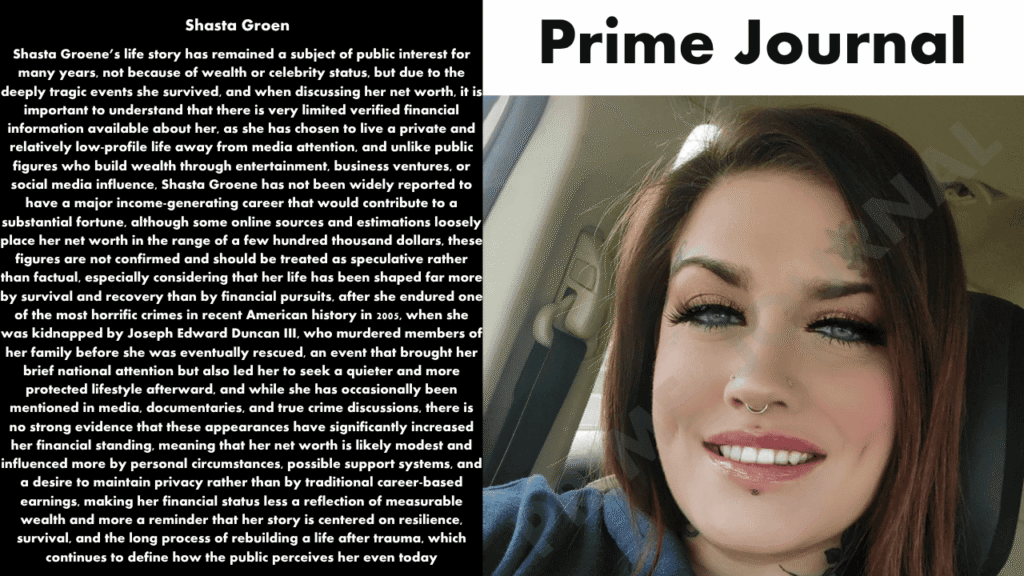 Shasta Groene Net Worth