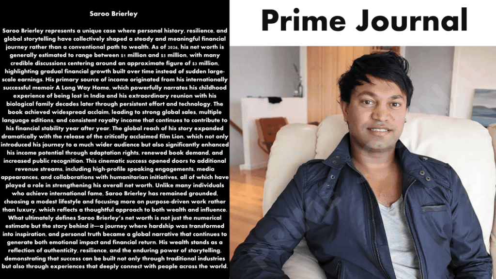 Saroo Brierley Net Worth