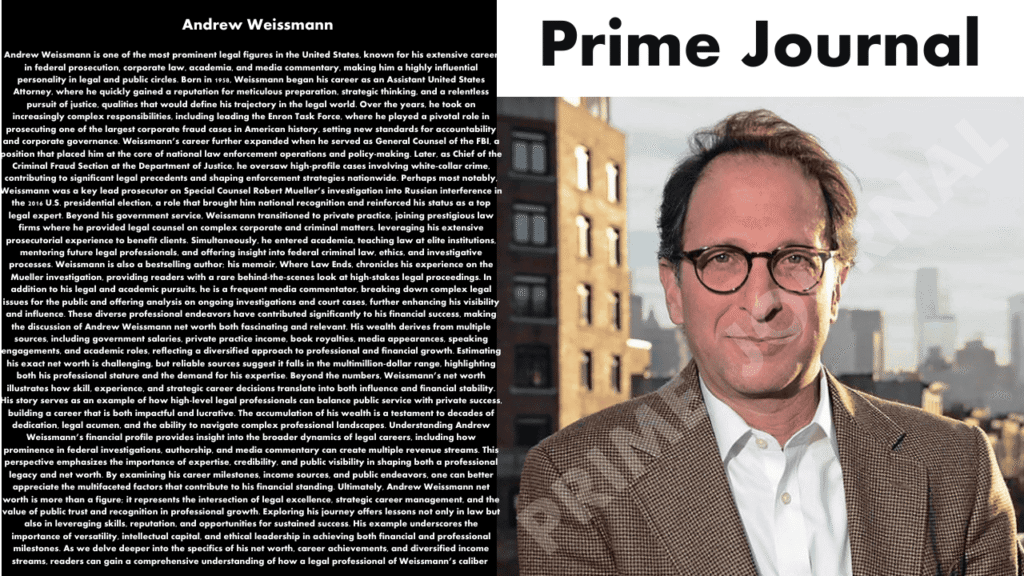Andrew Weissmann Net Worth