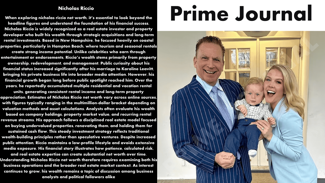 Nicholas Riccio Net Worth