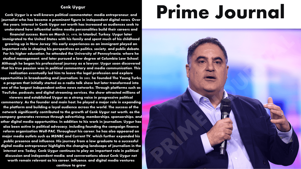 Cenk Uygur Net Worth