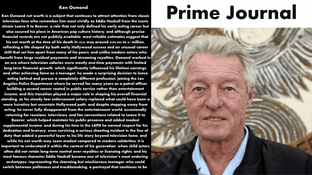 Ken Osmond Net Worth