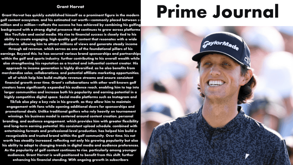 Grant Horvat Net Worth