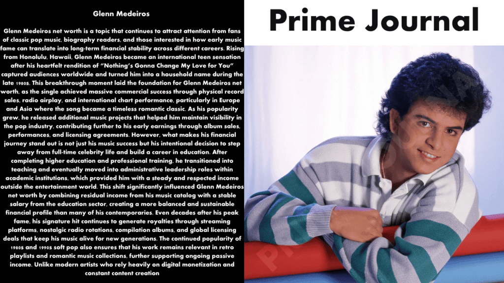 Glenn Medeiros Net Worth