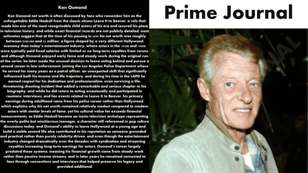 Ken Osmond Net Worth