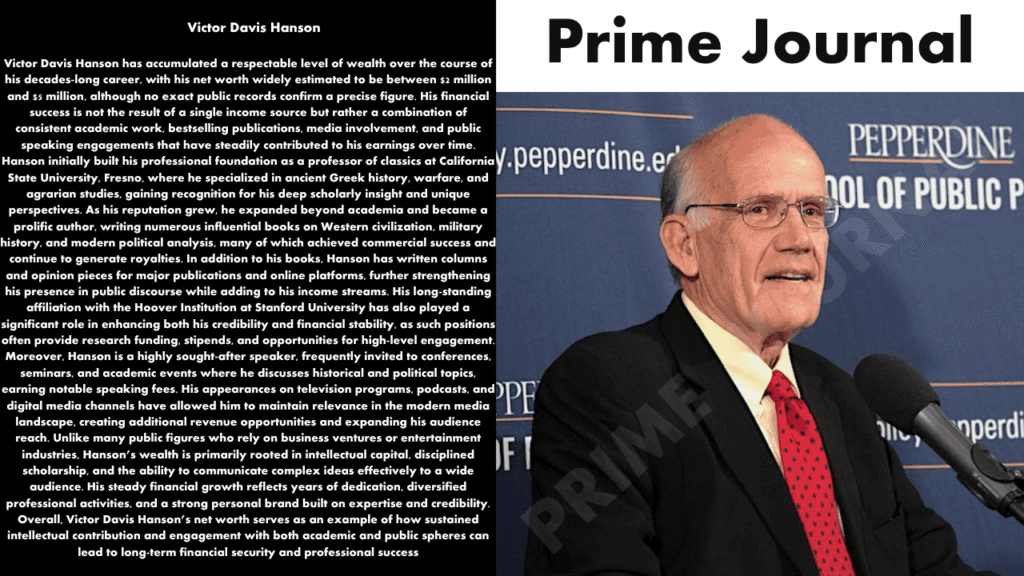 Victor Davis Hanson Net Worth