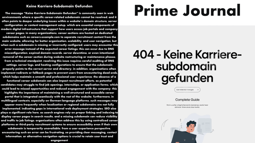 Keine Karriere-Subdomain Gefunden